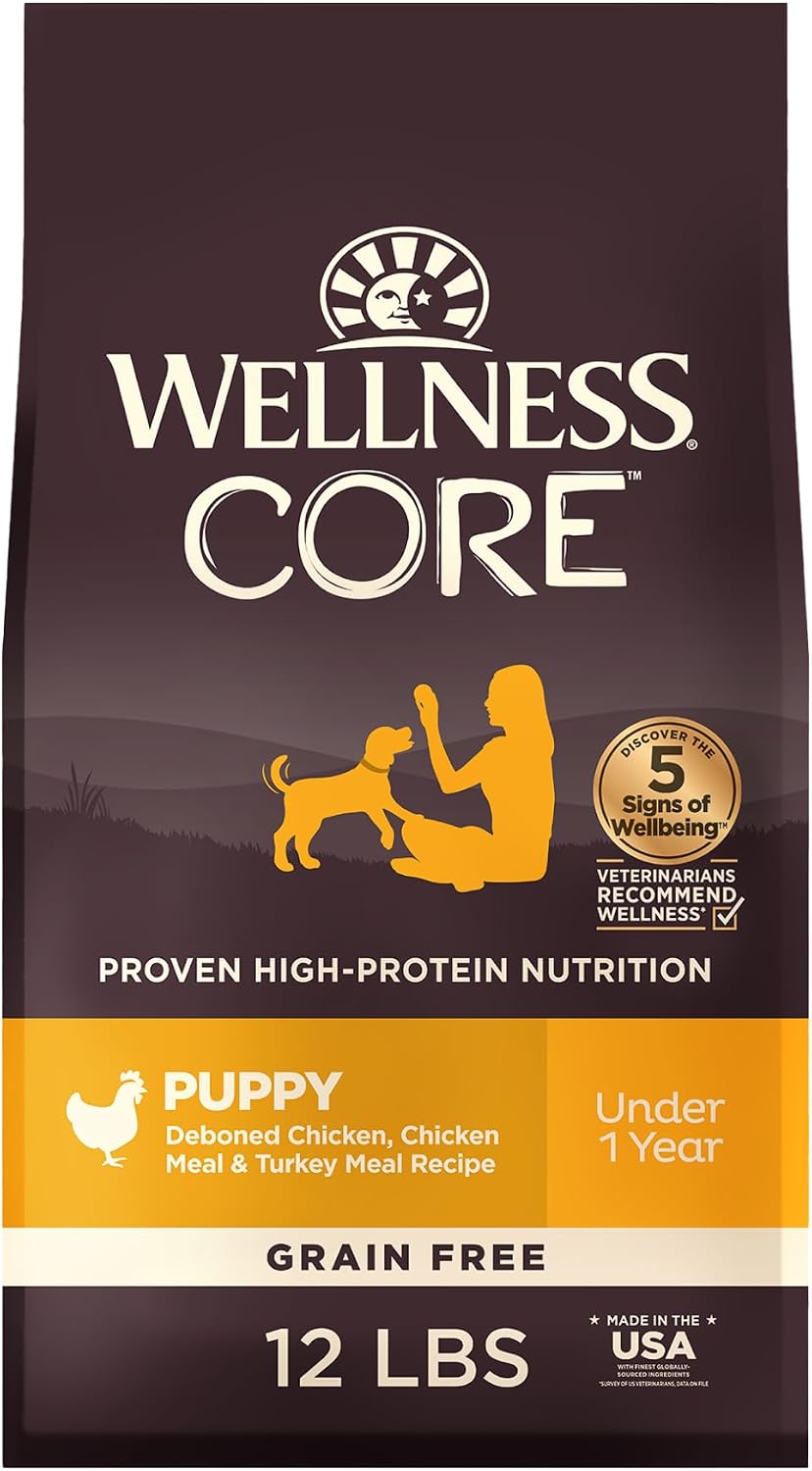 Wellness CORE Puppy Grain-Free Dry Dog Food – Chicken & Turkey Recipe