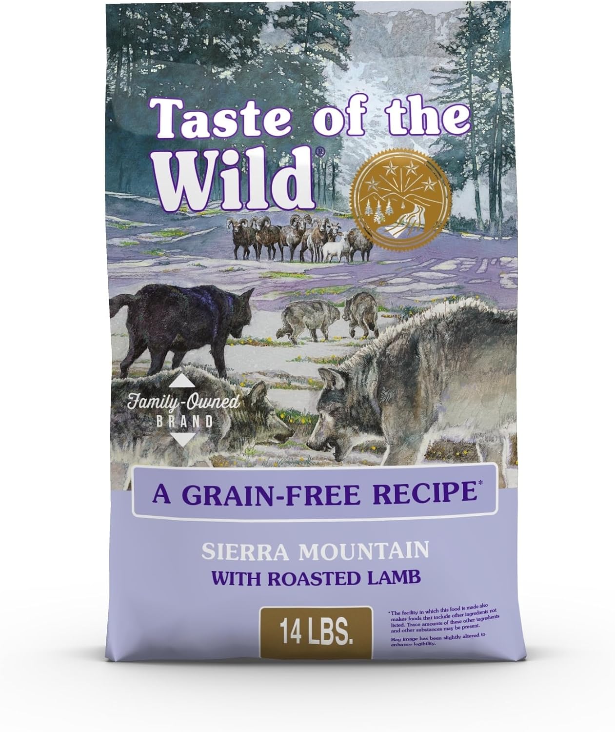 Taste of the Wild Sierra Mountain Grain-Free Dry Dog Food – Roasted Lamb Recipe, All Life Stages