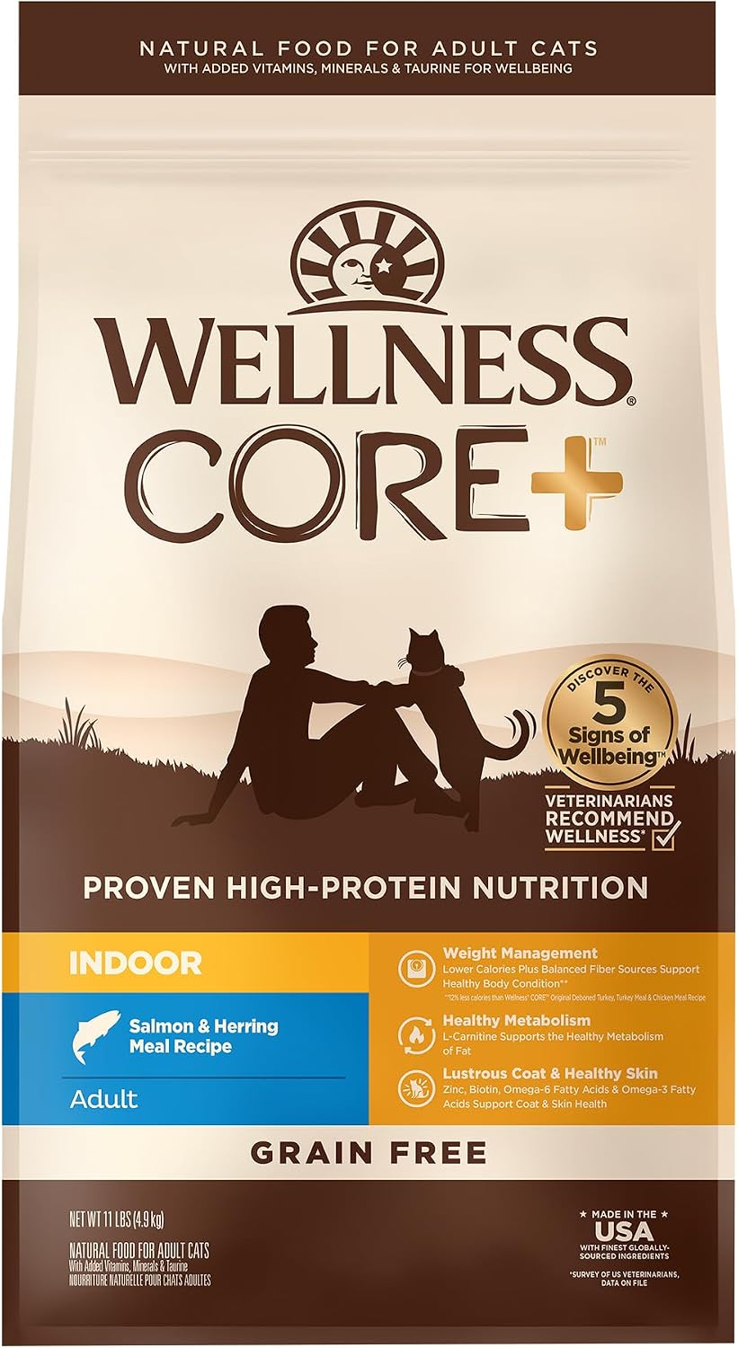 Wellness CORE Grain-Free Indoor Adult Cat Food (30 lb Bag)