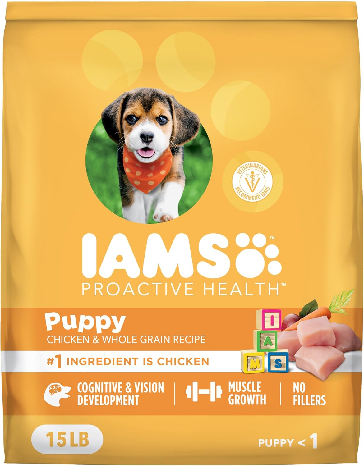 IAMS ProActive Health Large Breed Puppy Dry Dog Food – Chicken & Whole Grain Recipe