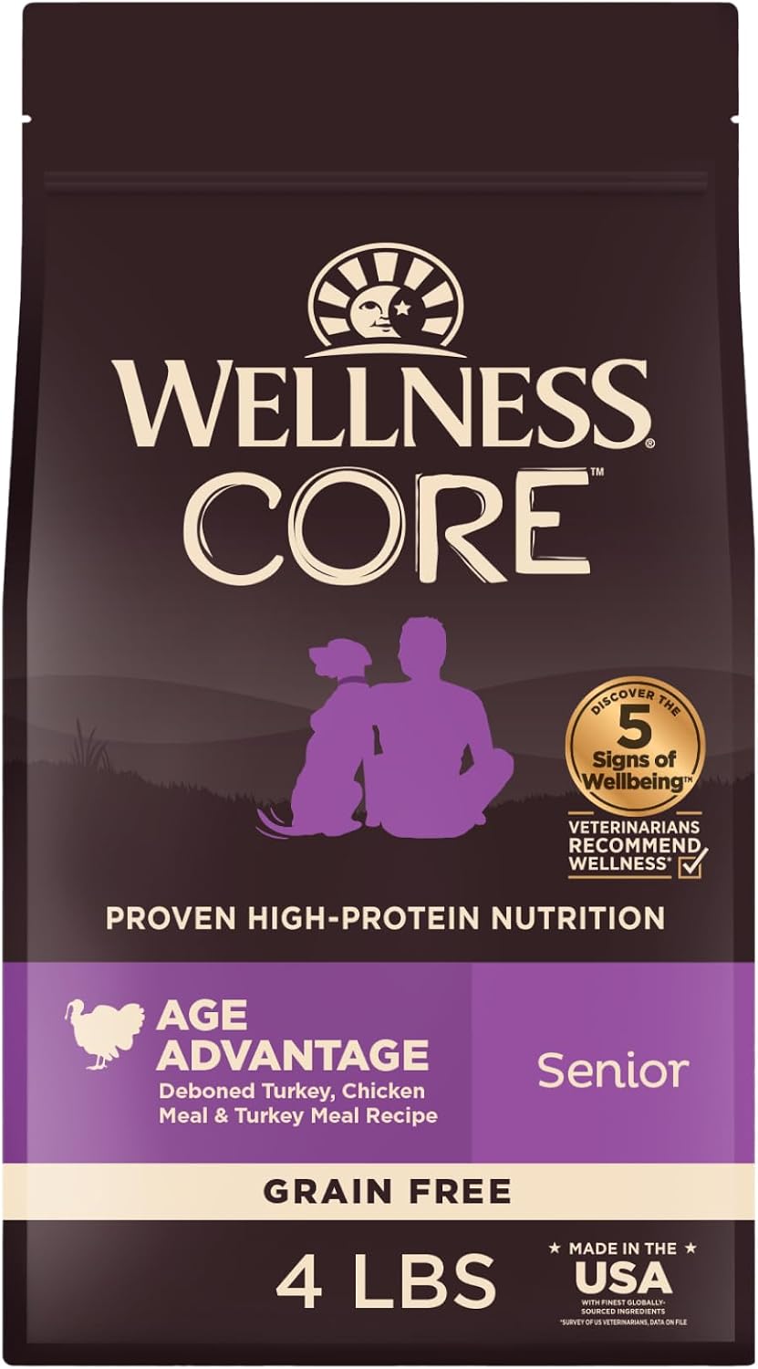 Wellness CORE Age Advantage Senior Grain-Free Dry Dog Food – Turkey & Chicken Recipe