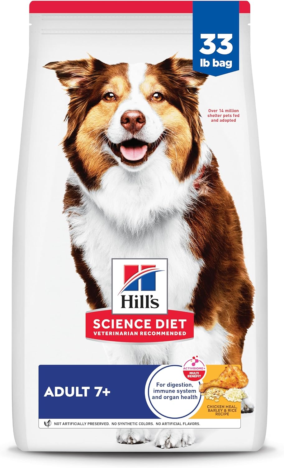 Hill's Science Diet Adult 7+ Active Longevity Dry Dog Food – Chicken Meal, Barley & Rice Recipe