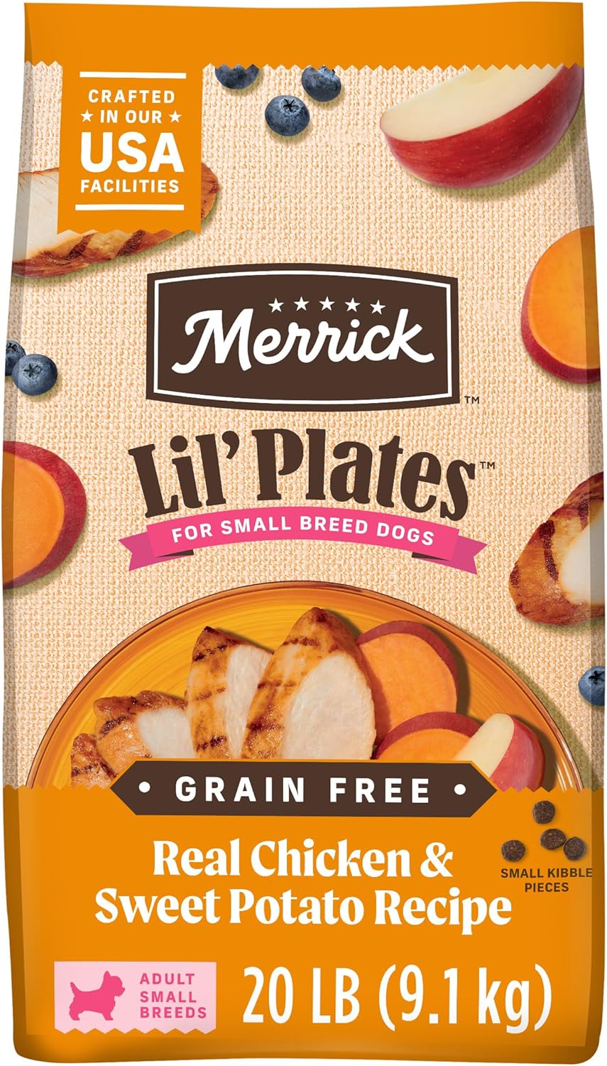 Merrick Lil' Plates Small Breed Grain-Free Dry Dog Food – Chicken & Sweet Potato Recipe