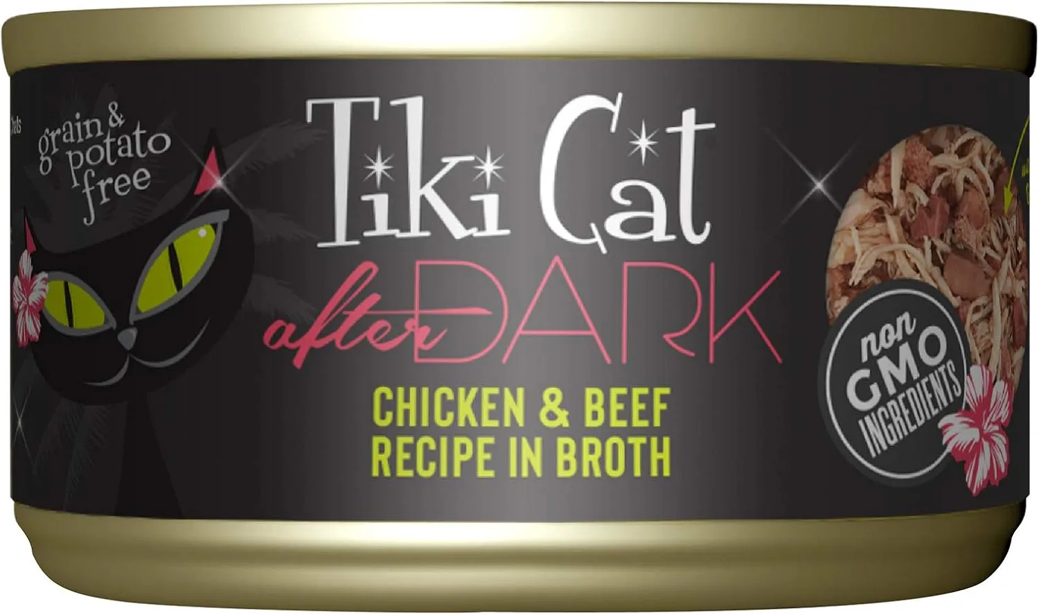 Tiki Cat After Dark Wet Cat Food – Shredded Chicken with Organ Meat in Broth