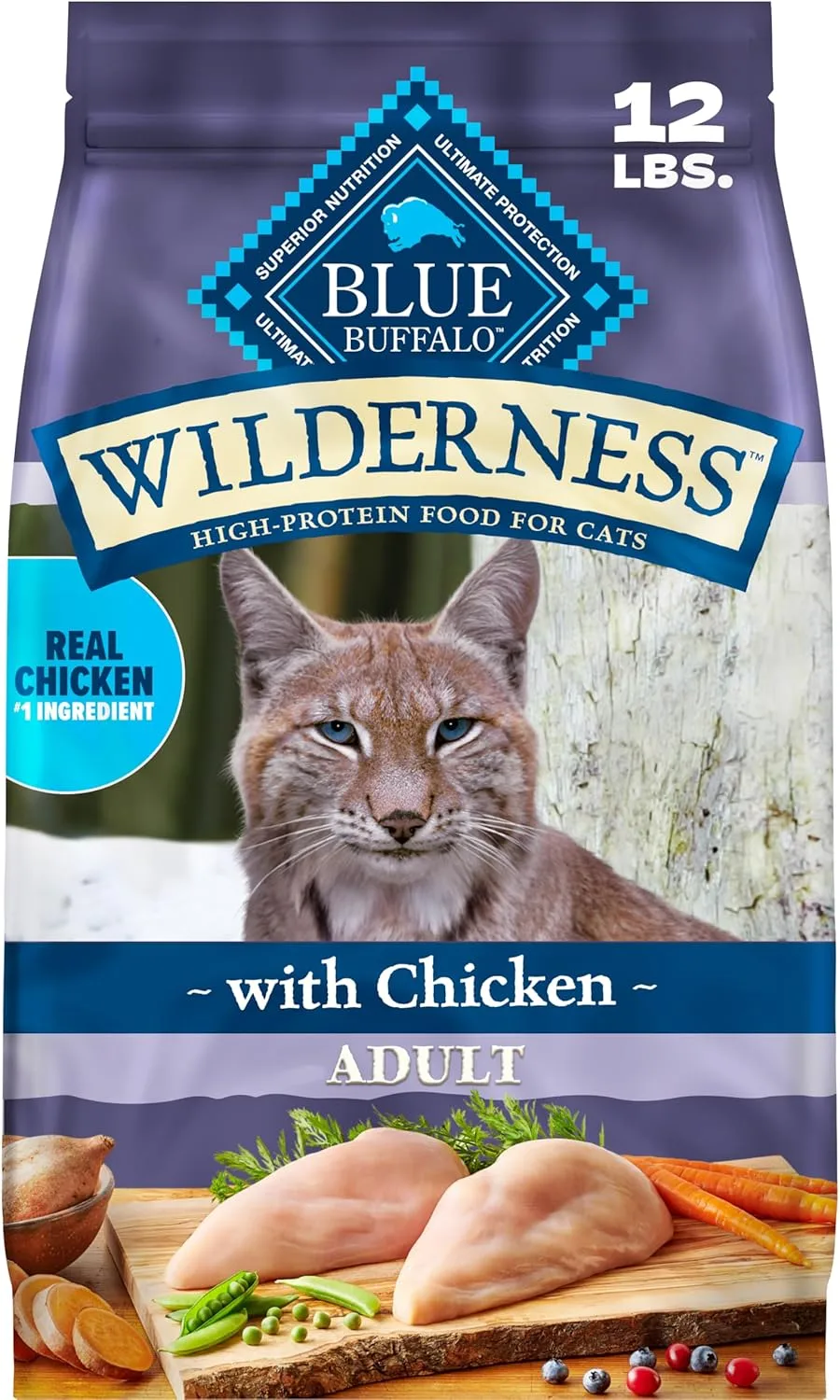 BLUE Wilderness Grain-Free High-Protein Indoor Adult Dry Cat Food