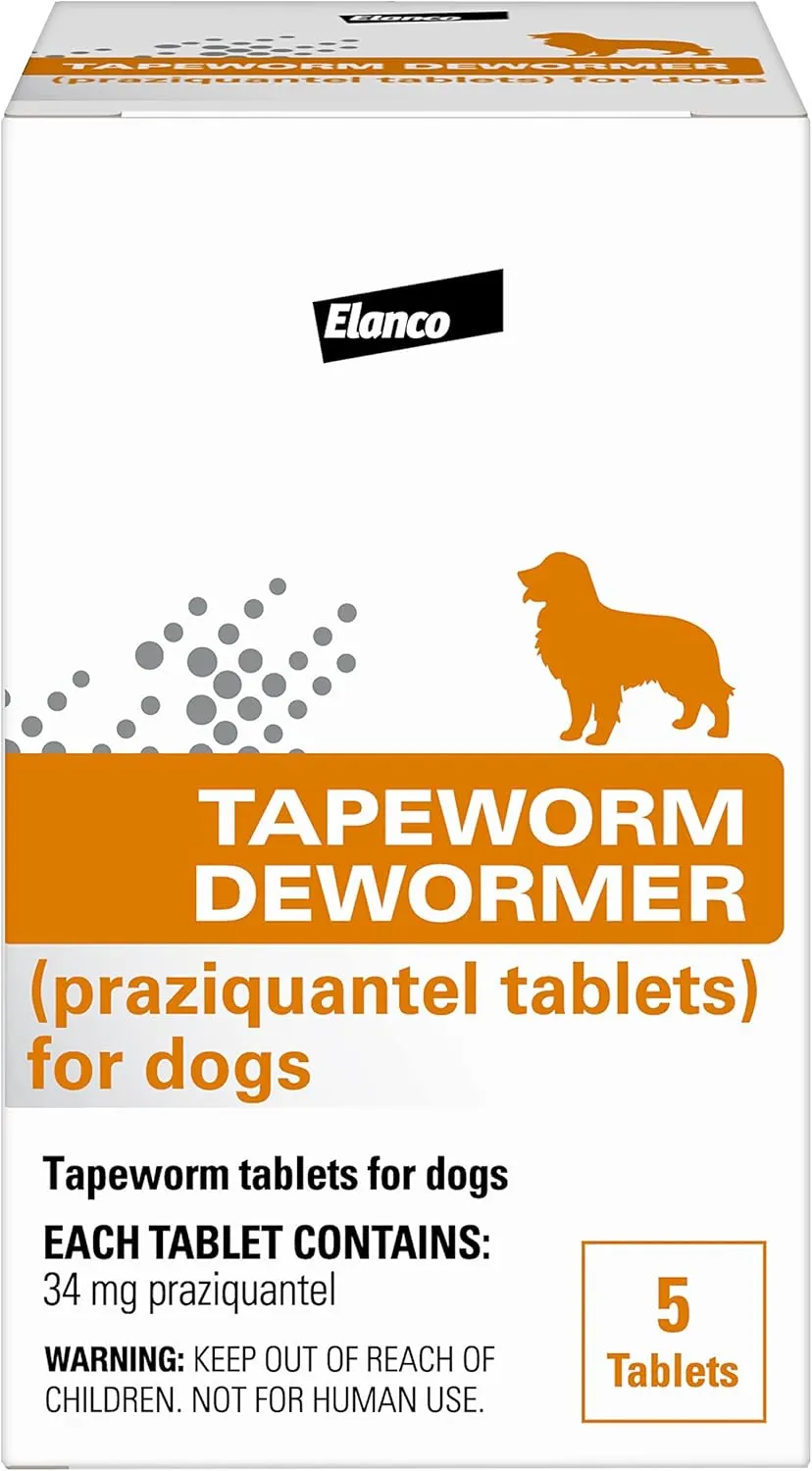 Elanco (Bayer) Tapeworm Dewormer Tablets for Dogs (Praziquantel)