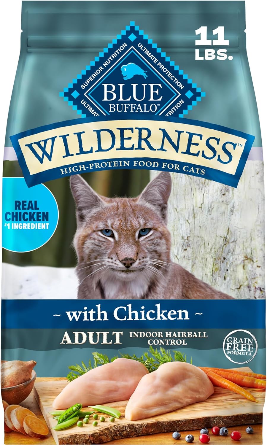 Blue Buffalo Wilderness Grain-Free Indoor Cat Food (5 lb Bag)