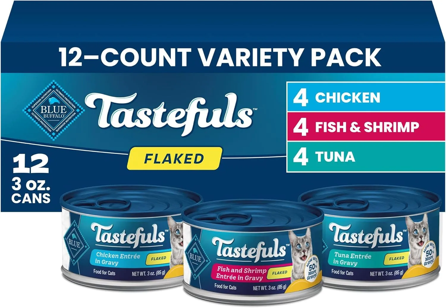 BLUE Tastefuls Natural Adult Pate Wet Cat Food