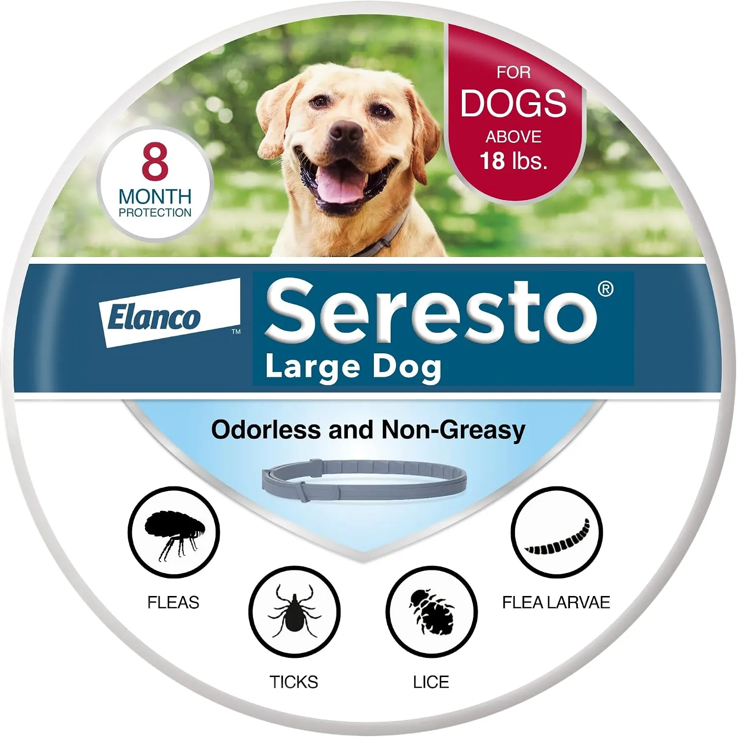 Seresto 8-Month Flea & Tick Collar for Dogs