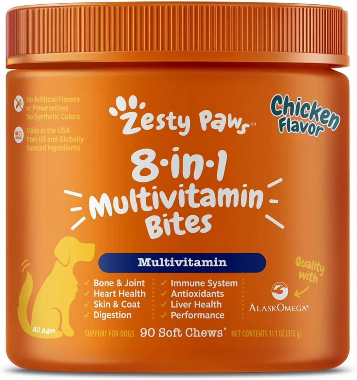 Zesty Paws 8-in-1 Multivitamin Bites for Dogs