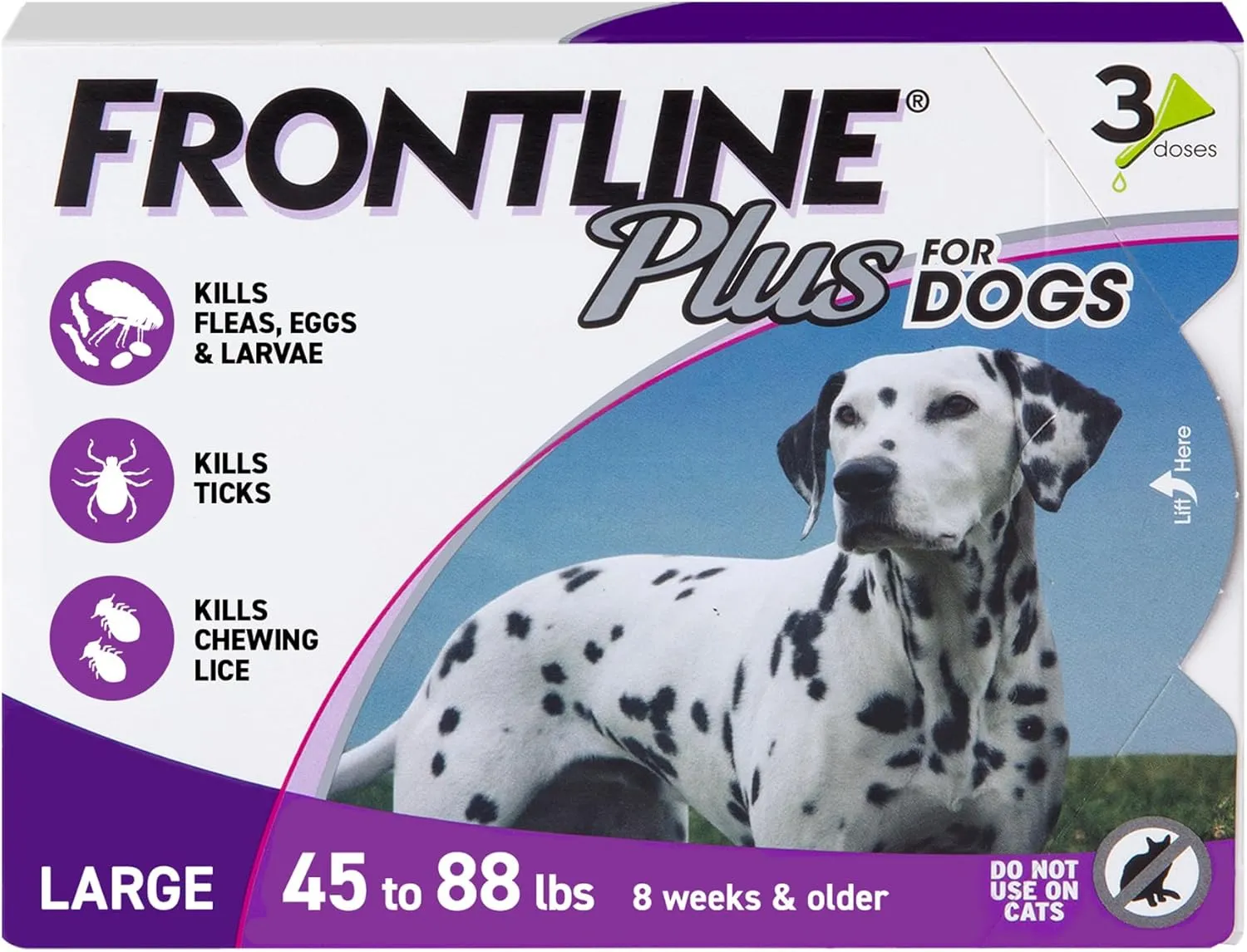 Frontline Plus Flea & Tick Topical Treatment for Dogs