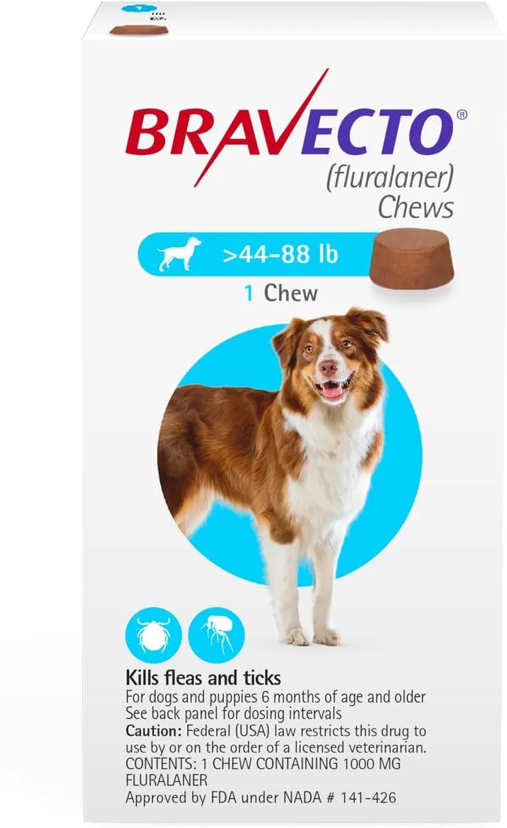 Bravecto (fluralaner) Chewable Tablet for Dogs