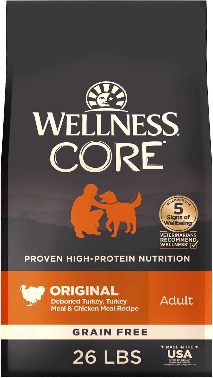 Wellness CORE Original Grain-Free Adult Dry Dog Food – Turkey & Chicken Recipe