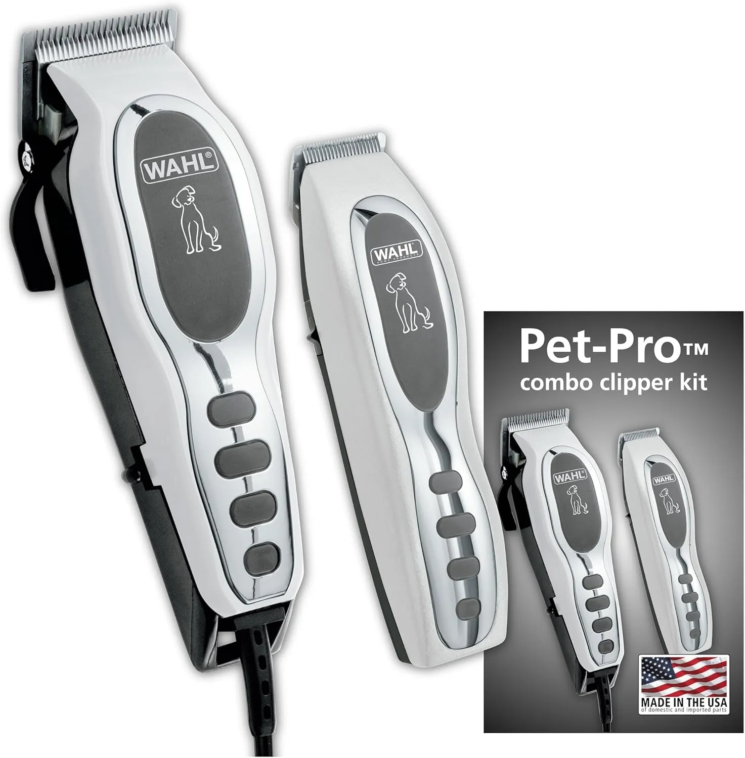 Wahl Pet-Pro Corded Clipper & Trimmer Grooming Combo Kit for Dogs