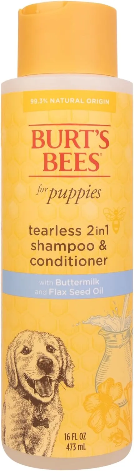 Burt's Bees for Pets Tearless 2-in-1 Puppy Shampoo & Conditioner with Buttermilk